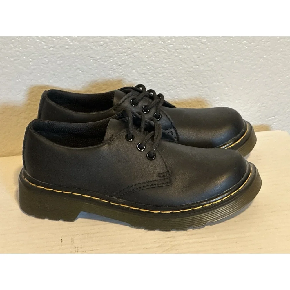 Dr. Martens 1461 J Kids sz.12‎ EU 29 Black Leather Oxfords Lace Up Flats Shoes